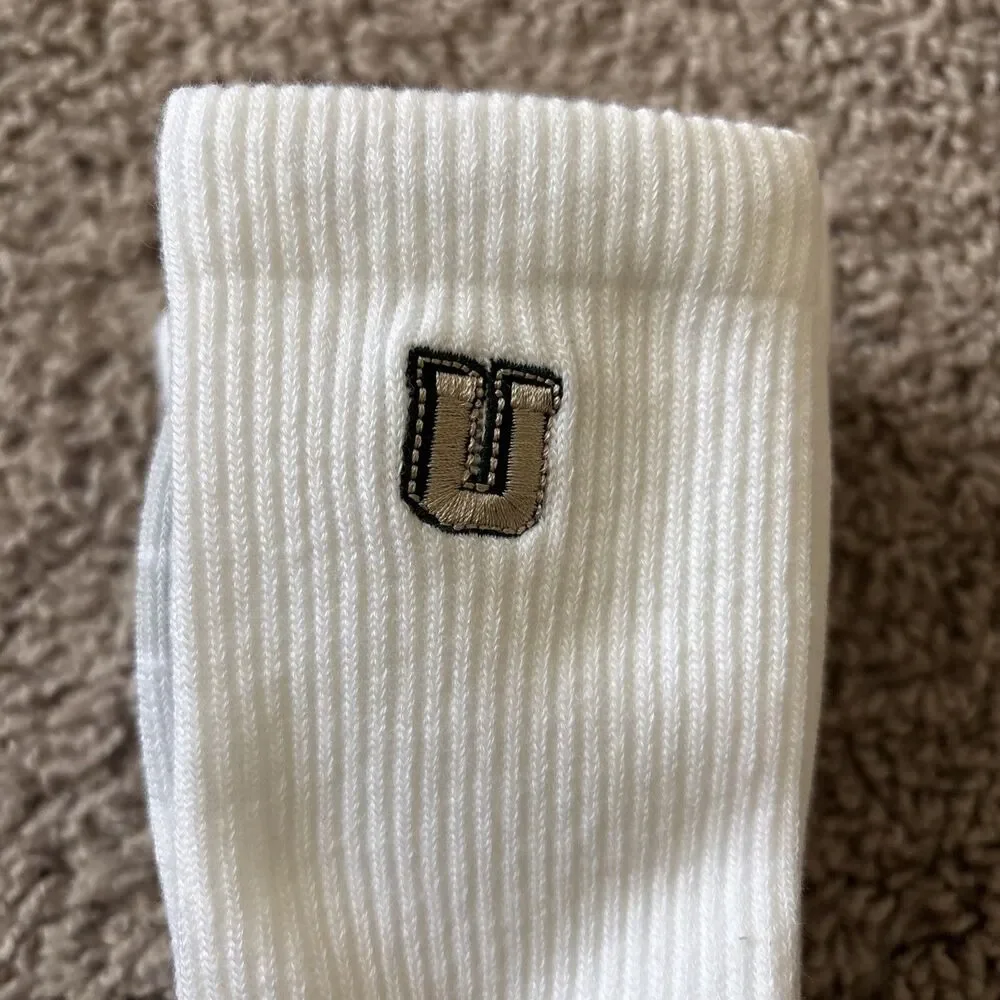 Under Armour 1379515 103 Unisex UA Performance Tech White U Crew Socks 3-Pack